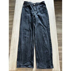 Abercrombie The 90s Relaxed Jean High Rise Curve Love Washed Black Size 27